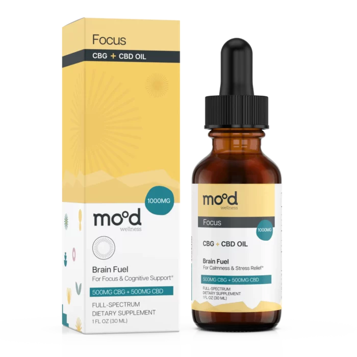 Brain Fuel, CBD + CBG Oil 1000mg for focus and cognitive support