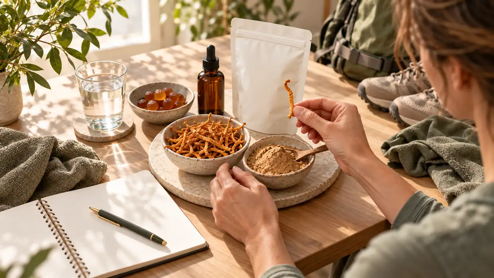 Mood Daily Bliss CBD and Cordyceps gummies in the original package